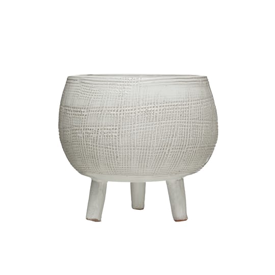 Hello Honey® 7" Footed Terra Cotta Planter